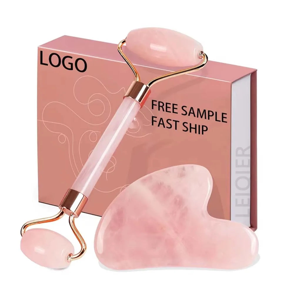Custom Jade Gua Sha Set 100% Natural | Logo Printing | Spa Wellness