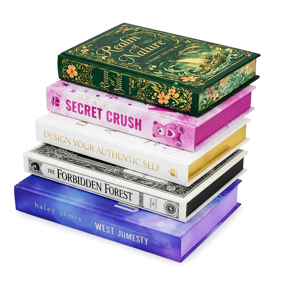 Custom Sprayed Edge Hardcover Book: Gold/Silver/Holographic, Offset Printing, MOQ 500