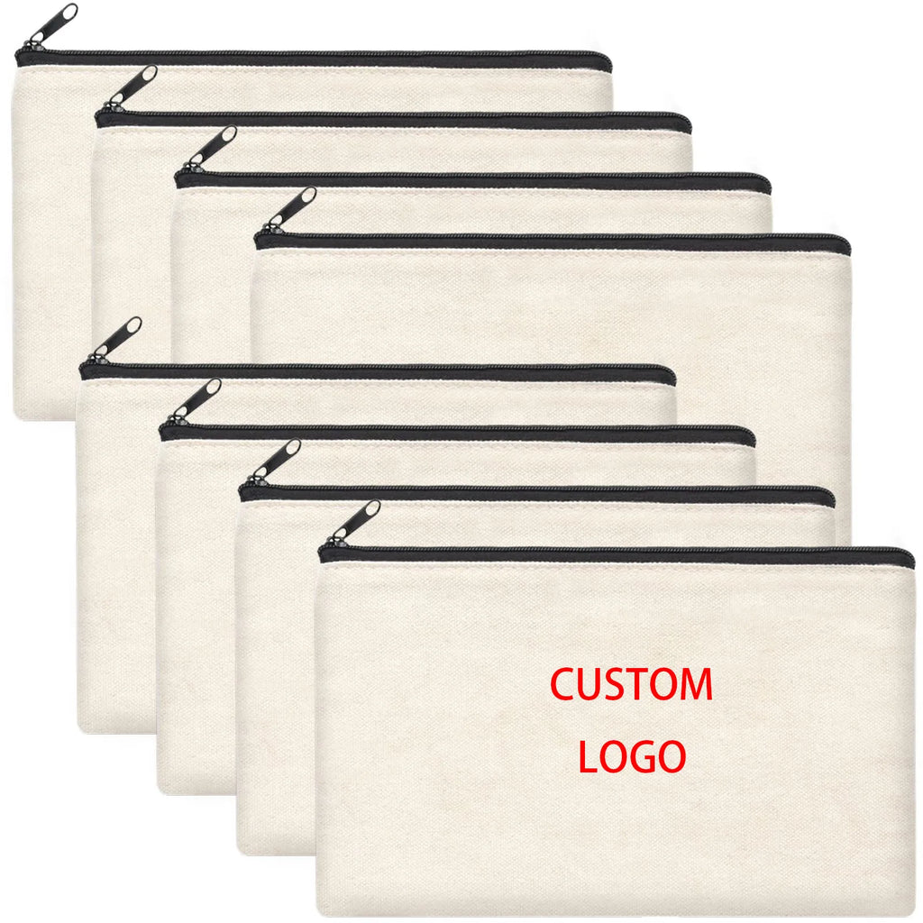 Custom Canvas Multi-Purpose Bag | Eco-Friendly | Zipper Closure | 100 MOQ | Logo