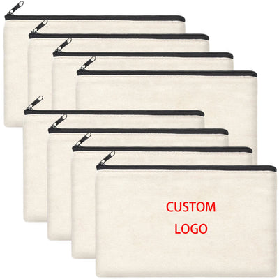 Custom Canvas Multi-Purpose Bag | Eco-Friendly | Zipper Closure | 100 MOQ | Logo