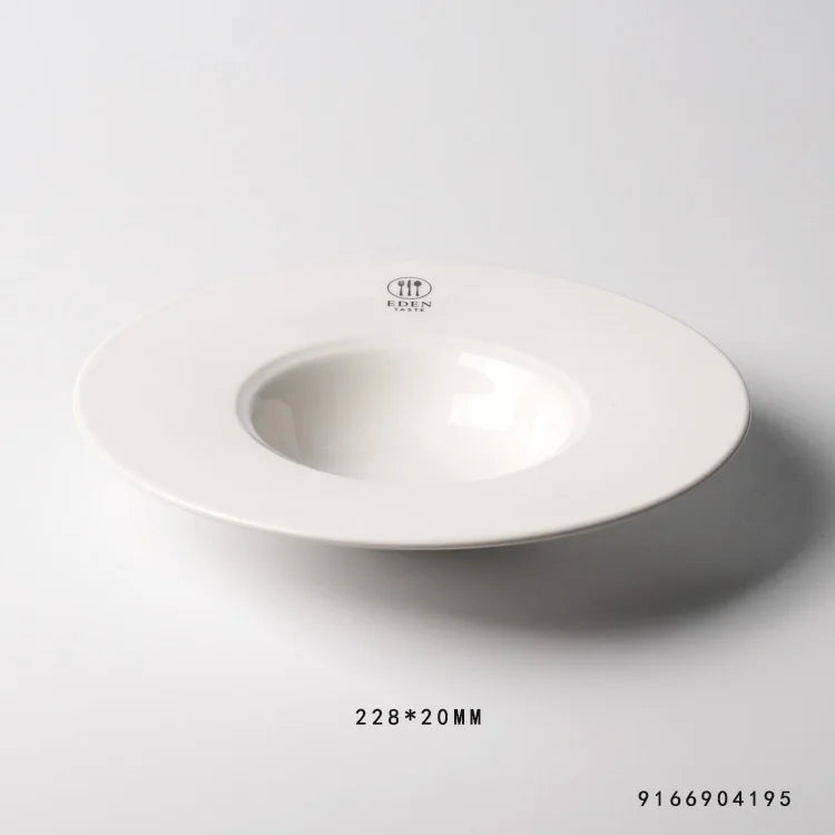 Custom Logo Porcelain Tableware Plates | Hotel Restaurant Wholesale