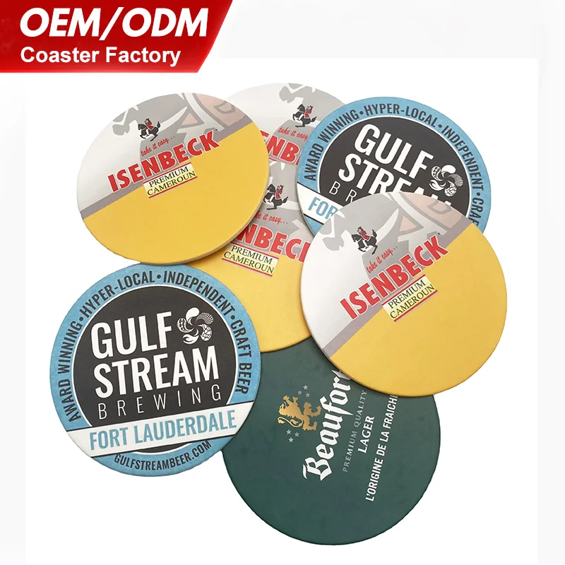 Custom 2mm Paper Coasters | Water Absorbent | Eco-Friendly | Bulk Logo