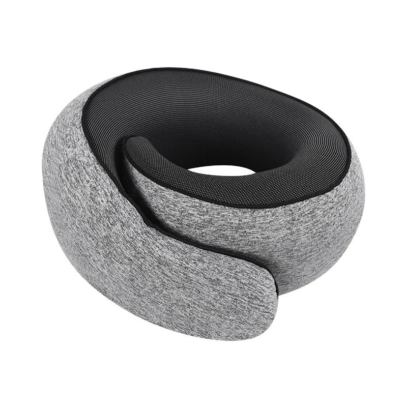 Custom Logo Memory Foam Travel Neck Pillow for Cars & Airplanes