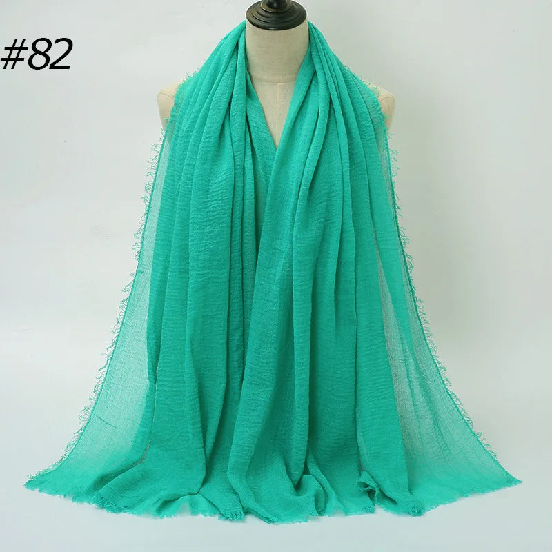 Wholesale Polyester Scarves: 105 Colors, 10-Day Lead, 90x180cm | Spring/Summer Women's Fashion