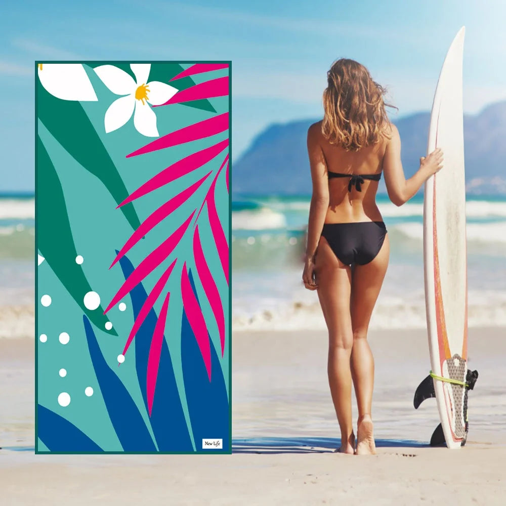 Custom Microfiber Beach Towel 100pcs MOQ | 80/20 Blend, Sublimation Print, 480ml Absorbency for Promotions