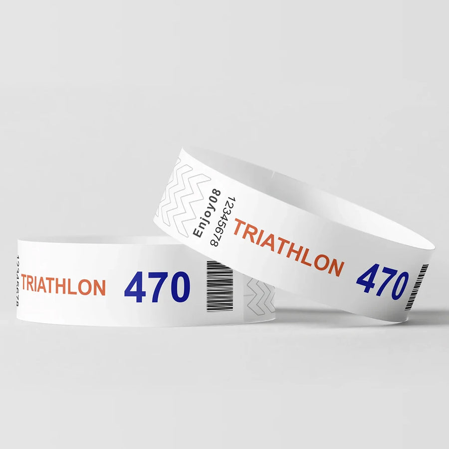 Custom Tyvek Wristbands 1,000 MOQ | Waterproof UV-Resistant Event ID