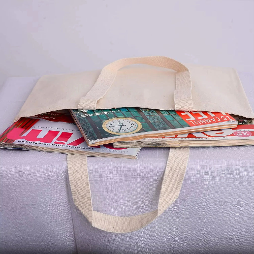 Custom Cotton Canvas Tote Bag with Logo | 500 MOQ | 1-5mm