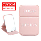 Custom Pocket Mirrors with Logo | PU Leather | MOQ 100 pcs