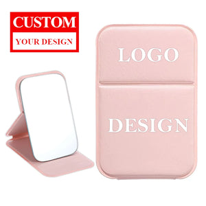 Custom Pocket Mirrors with Logo | PU Leather | MOQ 100 pcs