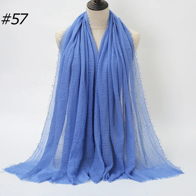 Wholesale Polyester Scarves: 105 Colors, 10-Day Lead, 90x180cm | Spring/Summer Women's Fashion