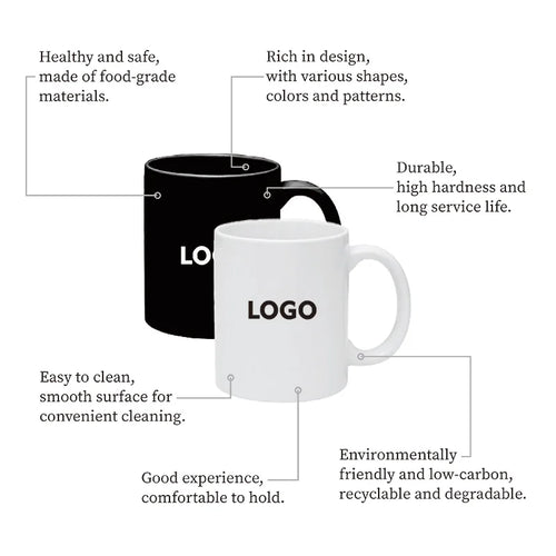 Custom Ceramic Mug Gift Set with Gold Plate | 1,000 MOQ for Corporate Gifts