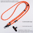 Custom Nylon Crossbody Phone Strap with Universal Tether Patch