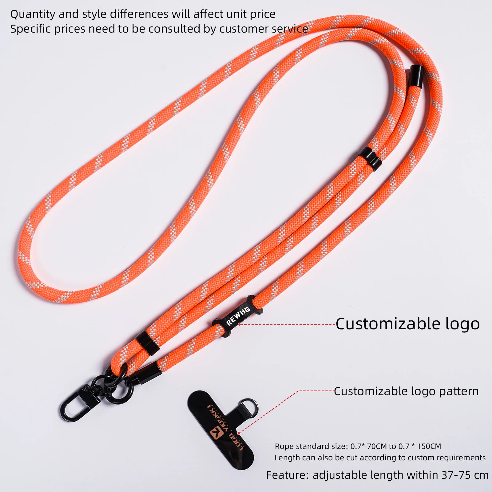 Custom Nylon Crossbody Phone Strap with Universal Tether Patch