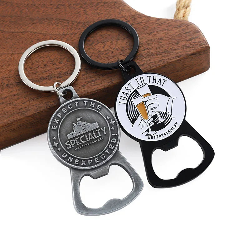 Custom Metal Bottle Opener Keychain | Zinc Alloy | Soft Enamel | 50 MOQ | Corporate Gifts