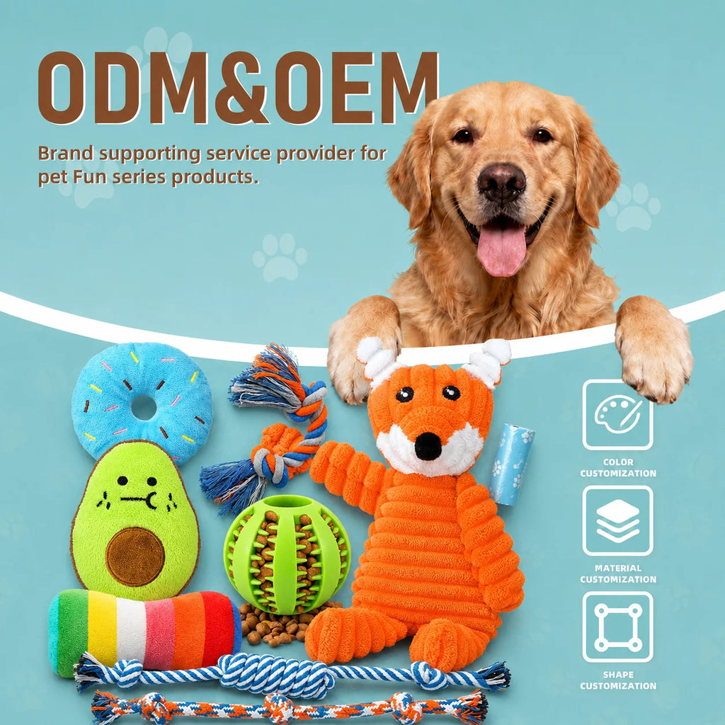 Custom No Stuffing Plush Dog Toy | Reinforced Stitching | OEM ODM Wholesale