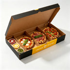 Custom Logo 3-Compartment Pizza Boxes | Restaurant Packaging MOQ 500