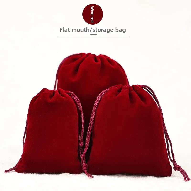 Custom Velvet Drawstring Jewelry Bags | 0.005kg Storage with Stamping