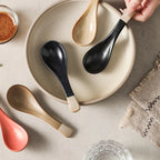 Custom Porcelain Spoons: 30mL, 3mm, BSCI/FDA | Japandi Tableware for Restaurants & Hotels