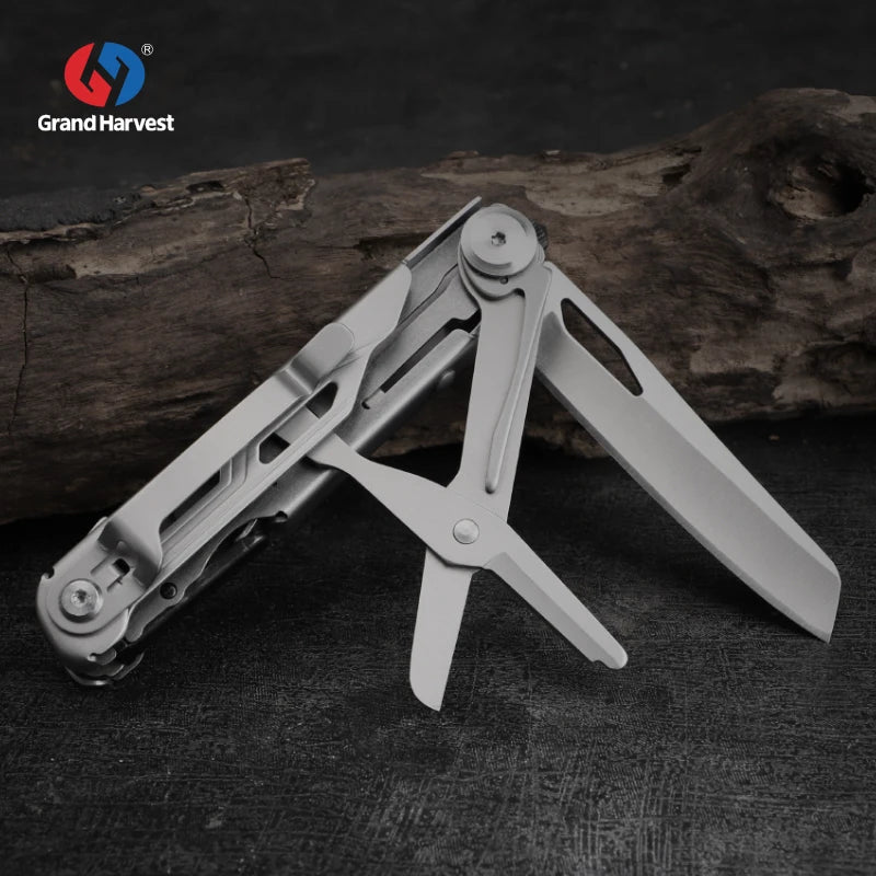 Custom Stainless Steel Multi-Tool Pocket Knife | Camping Survival