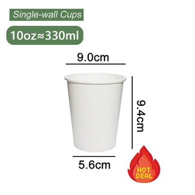 8oz Custom Printed Double Wall Paper Coffee Cups with Lids | MOQ 5000