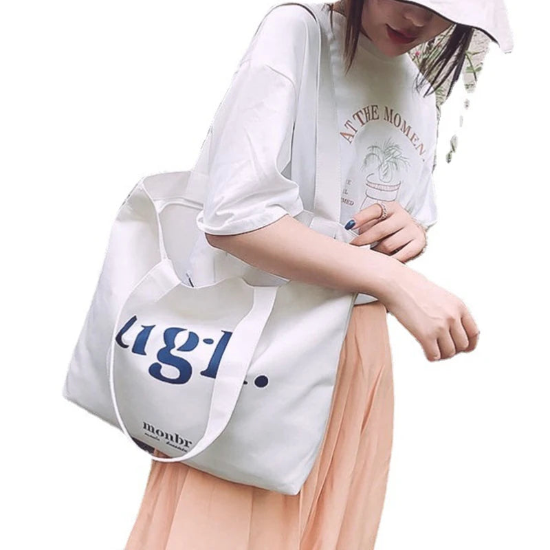 Large Cotton Canvas Tote Bag – Custom Printed Eco-Friendly Shopping Bag With Logo