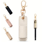Custom PU Leather Pencil Case 5x2cm | Litchi Pattern | 2pc MOQ | Luxury