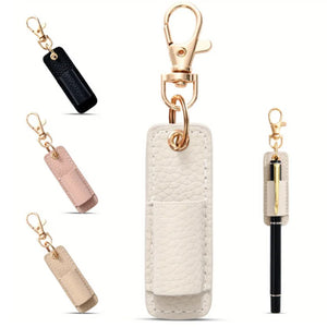 Custom PU Leather Pencil Case 5x2cm | Litchi Pattern | 2pc MOQ | Luxury