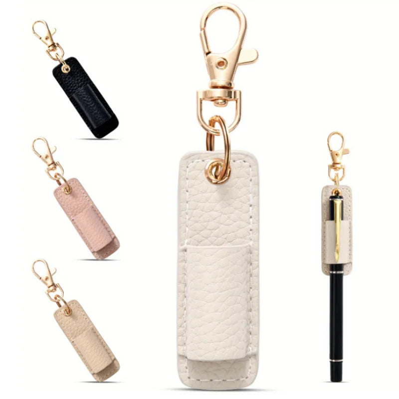 Custom PU Leather Pencil Case 5x2cm | Litchi Pattern | 2pc MOQ | Luxury