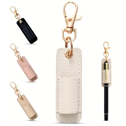 Custom PU Leather Pencil Case 5x2cm | Litchi Pattern | 2pc MOQ | Luxury
