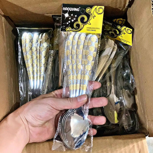 6-Piece Stainless Steel Flatware Set | Mirror Polish | 50 MOQ | Custom