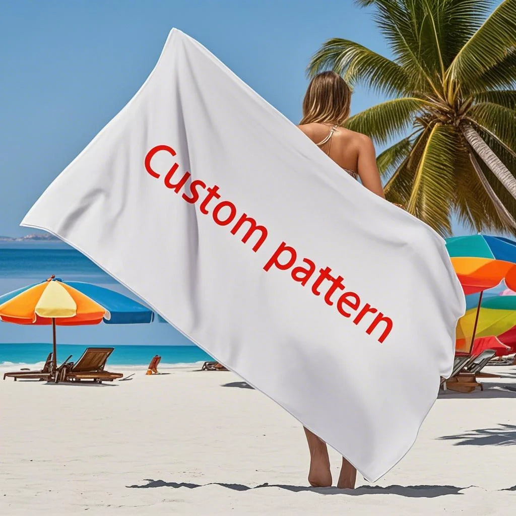 Custom Printed Microfiber Beach Towel 100 MOQ | Quick-Dry Sand-Free Design for Corporate Promotions & Resort Amenity Programs