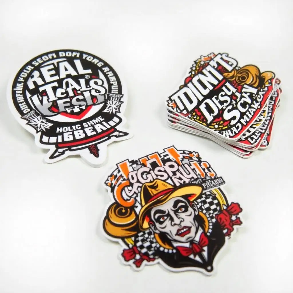 Custom Waterproof Vinyl Stickers 100pcs MOQ | Die-Cut, Digital/UV Print, Gloss/Matte Finish