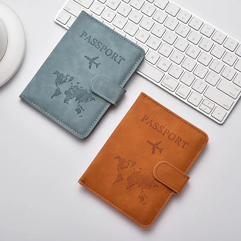 Custom PU Leather Passport Wallet: RFID Blocking, Embossed Logo, Zipper Closure for Travel