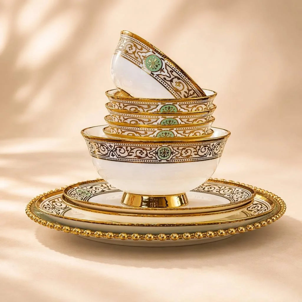 Luxury Bone China Dinnerware Set | Scratch Resistant Tableware