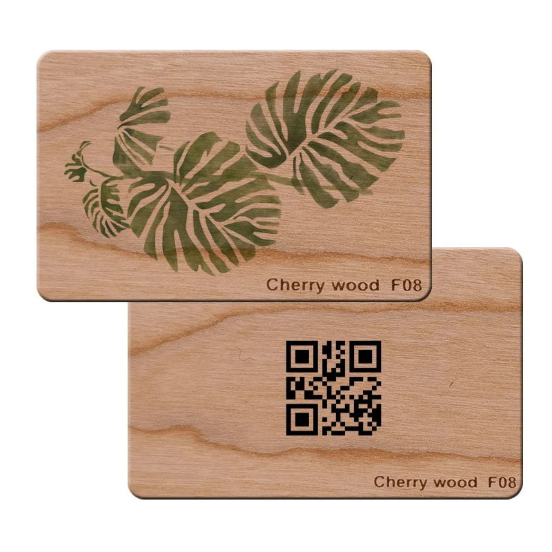 Eco-Friendly RFID Wood Cards | 13.56 MHz | Laser Engraved | 100 MOQ | Hotel, Gift