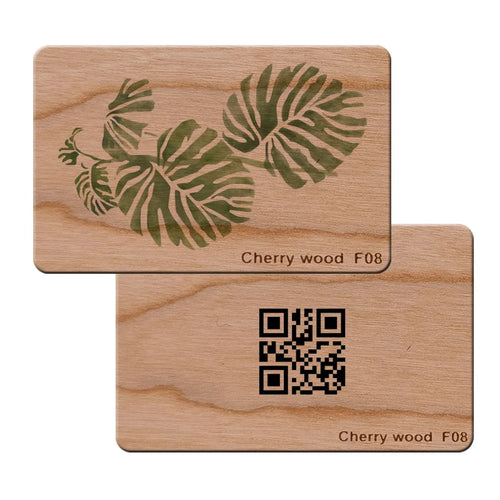Eco-Friendly RFID Wood Cards | 13.56 MHz | Laser Engraved | 100 MOQ | Hotel, Gift