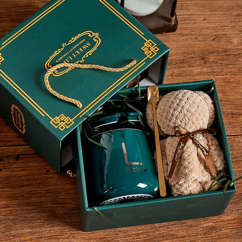 Custom Ceramic Mugs: 40 MOQ, 7-Day Lead, BPA-Free | 301-400ml Drinkware with Lid & Gift Box