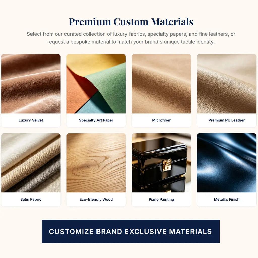 Custom Leather Jewelry Boxes with Logo – LED Light, PU Leather