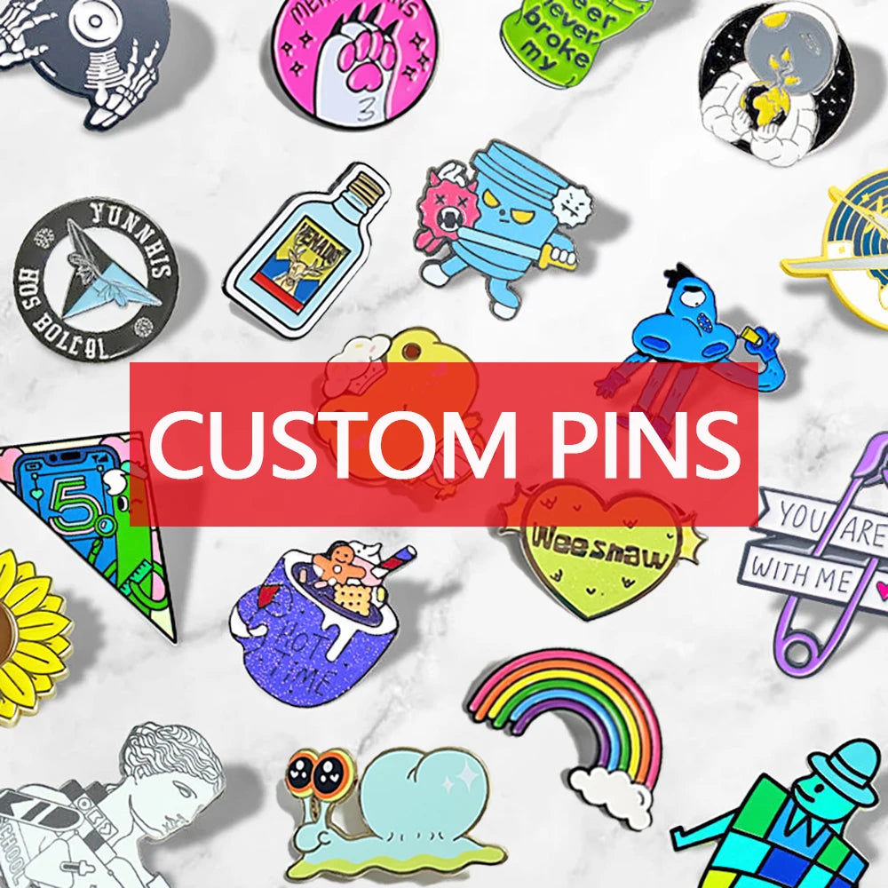 Custom Hard Enamel Pins with Logo | Metal Lapel Pin Maker MOQ 20