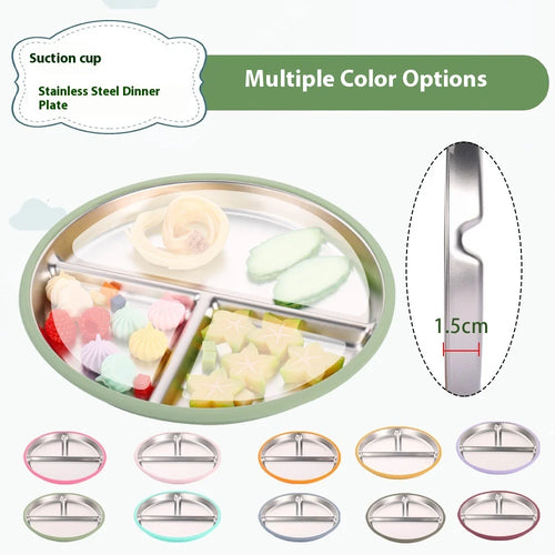 Custom 304 Stainless Steel Children's Plates with Logo | MOQ 10