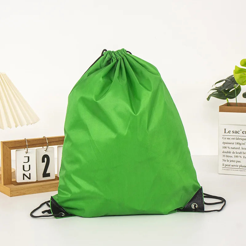 Custom Microfiber Synthetic Leather Drawstring Bag: Waterproof, Thermal Print Logo, MOQ 50 for Gym & Camping