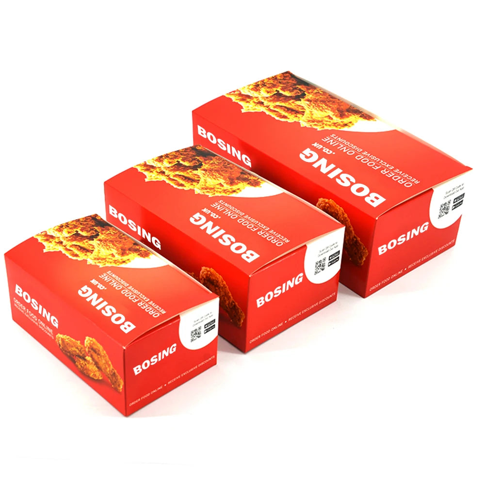 Custom Food-Grade French Fried Chicken Box | Ivory White Paper Packaging OEM