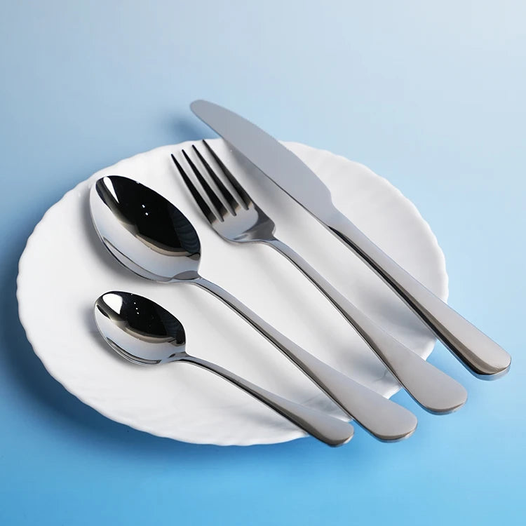 24-Piece Stainless Steel Cutlery Set | Mirror Polish | 40-Day Lead
