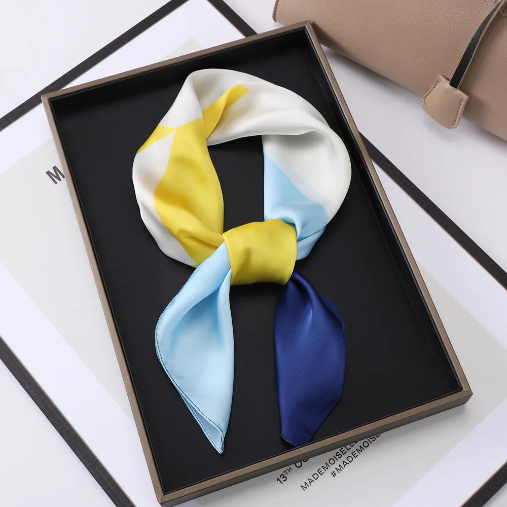 Square Silk Scarf | Digital Print | Custom Logo | 100 MOQ | Women's Fashion