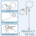 Custom DIY Beadable Keychain Kit | Metal Bars & Silicone Beads | MOQ 10