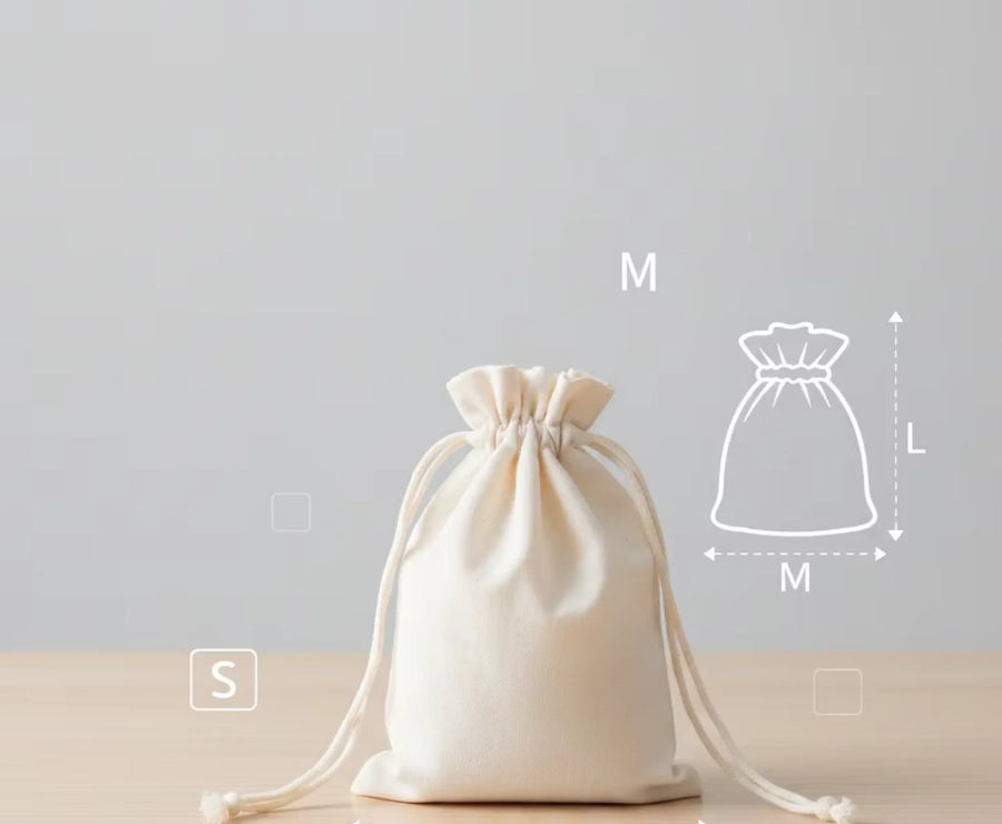 Custom Cotton Muslin Pouches with Logo | MOQ 1,000 | Hot Stamping
