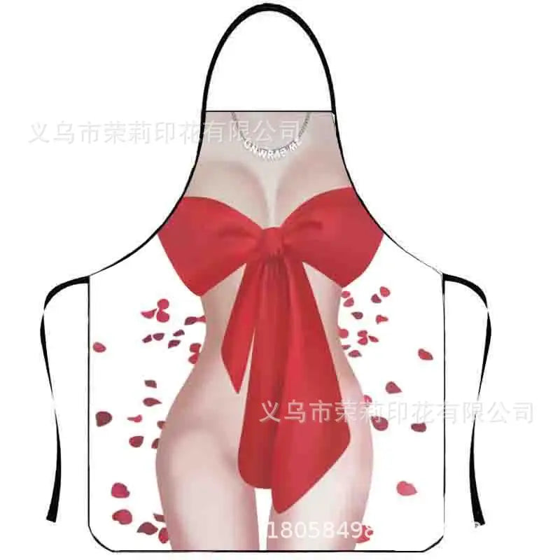 Waterproof Polyester Apron | 3D Printed Cartoon Barbecue Apron