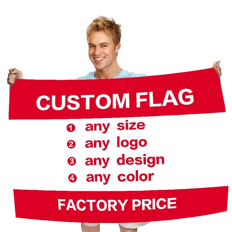 Wholesale Custom 3x5ft Flags | Polyester National Flags | 2 MOQ | Pantone Printing