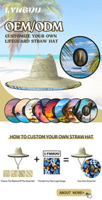 Custom Natural Grass Straw Hat | Summer Beach Logo Patch MOQ 50