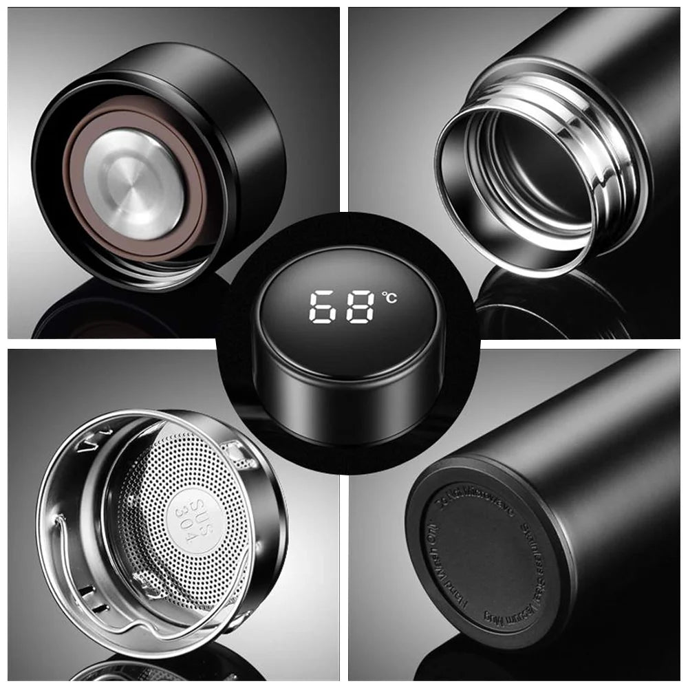 Smart Stainless Steel Water Bottle | LED Display | Vacuum Insulated | Custom Logo